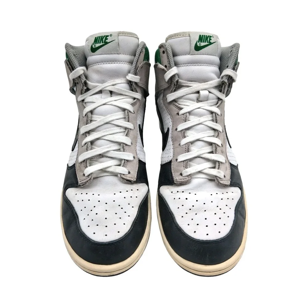 Nike Dunk High Shoes Mens Size 8.5 White Gray Green Leather Sneakers 306968-002